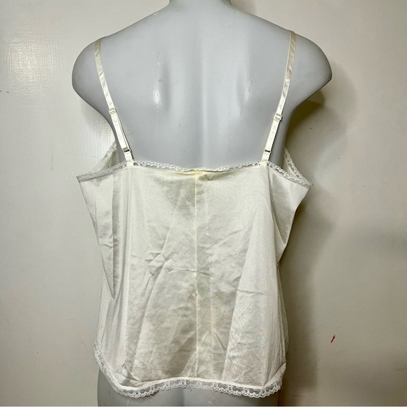 Vintage White Lace Lingerie Cami Chemise Dainty Tank Top - Picture 4 of 4